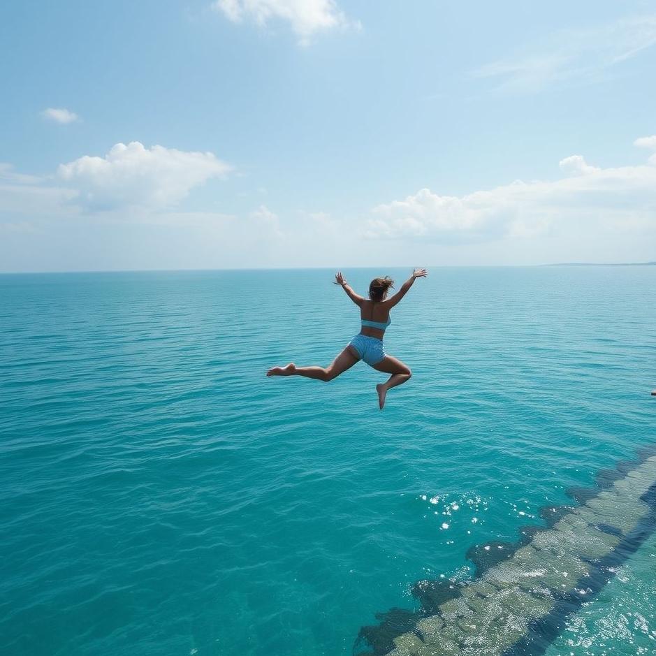 Dream : Jumping into the water from the balcony in a dream