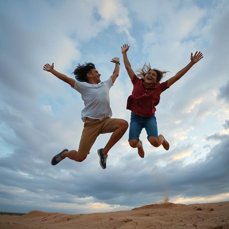 Dream : Jumping loudly with your friend in the dream