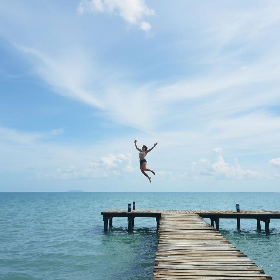 Dream : Jumping off the pier in a dream