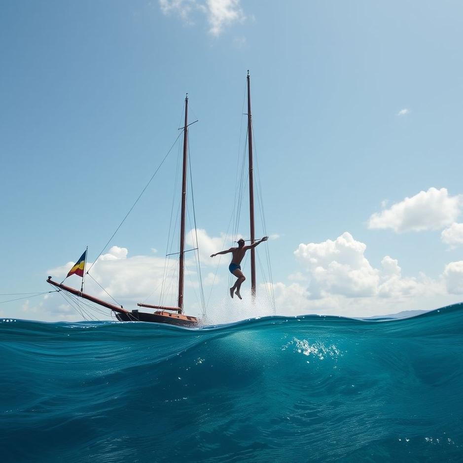 Dream : Jumping off the ship and swimming in a dream
