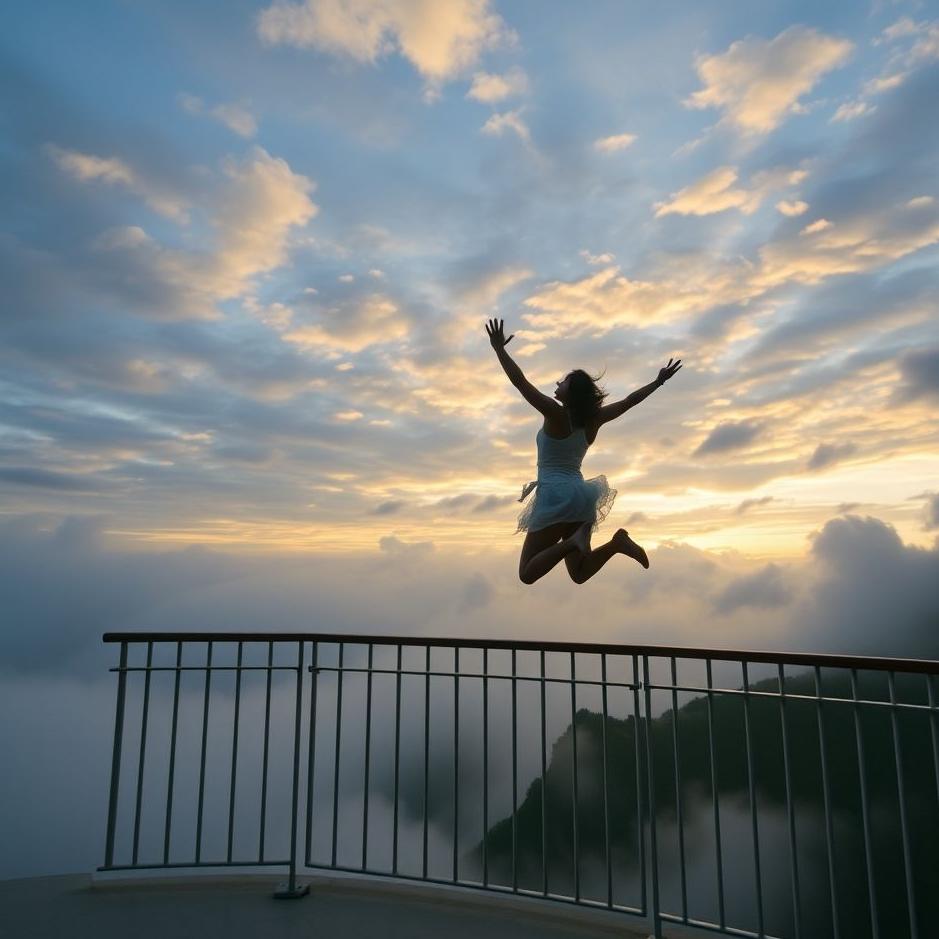 Dream : Jumping on the balcony in a dream
