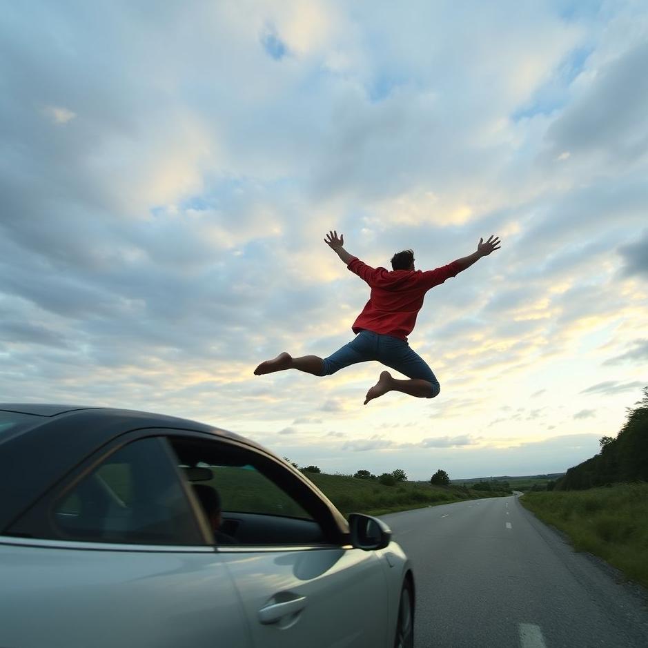 Dream : Jumping out of a moving car in a dream