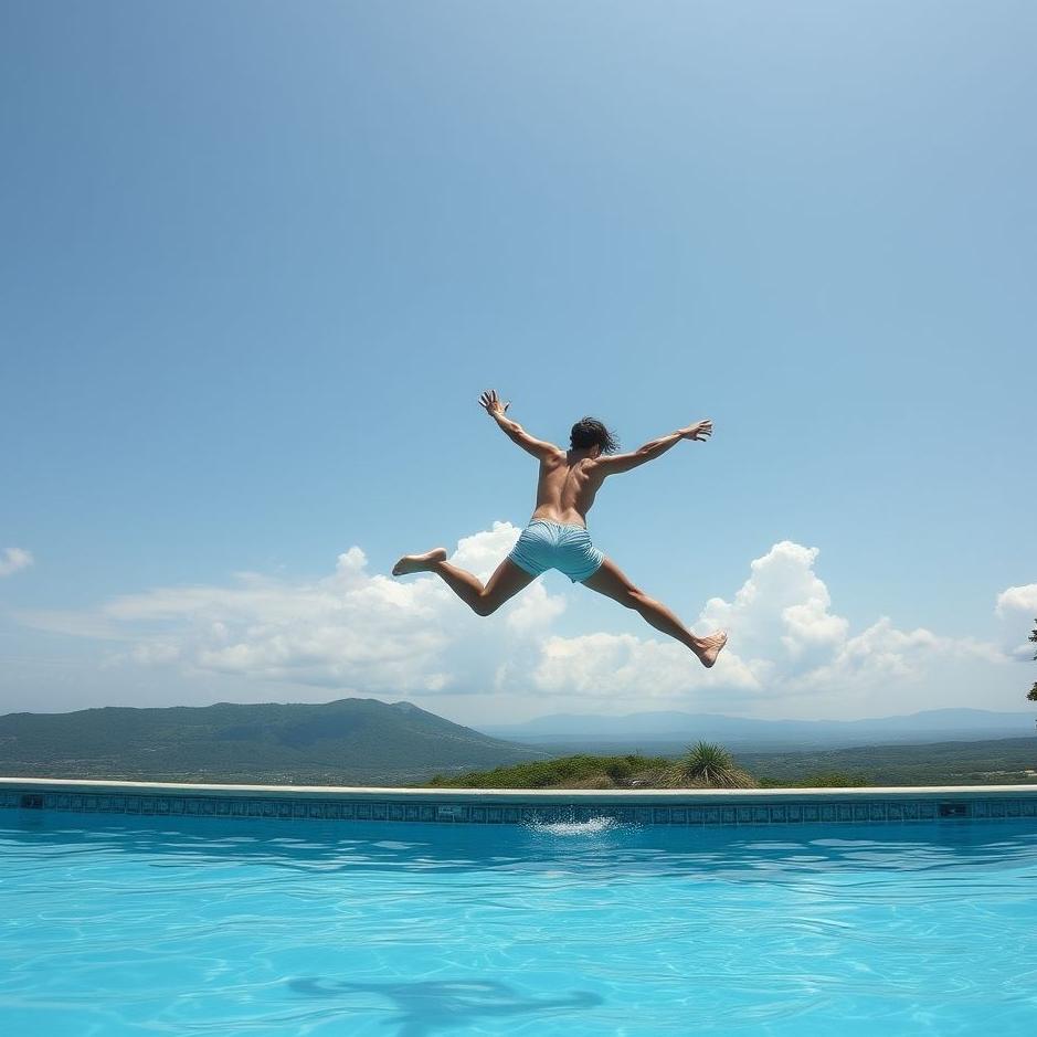 Dream : Jumping out of a pool in a dream