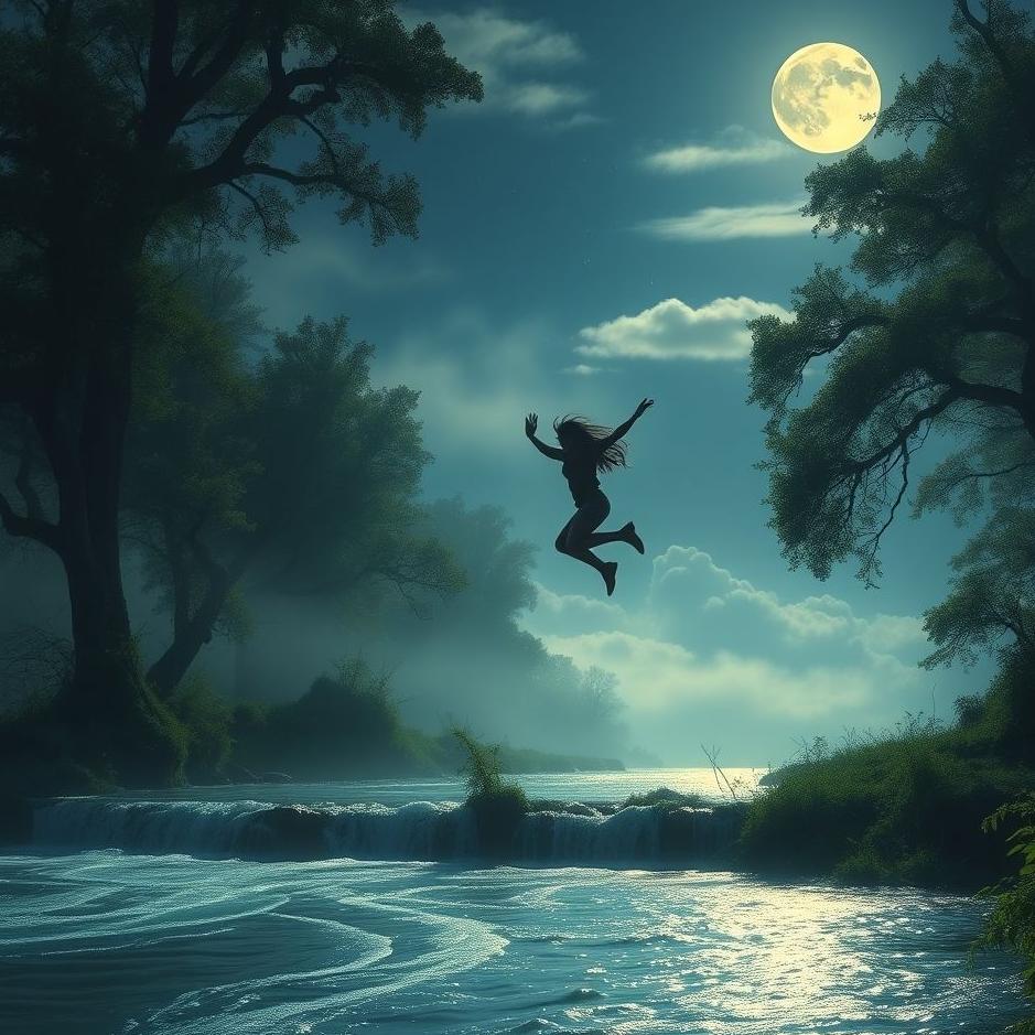 Dream : Jumping over a river in a dream