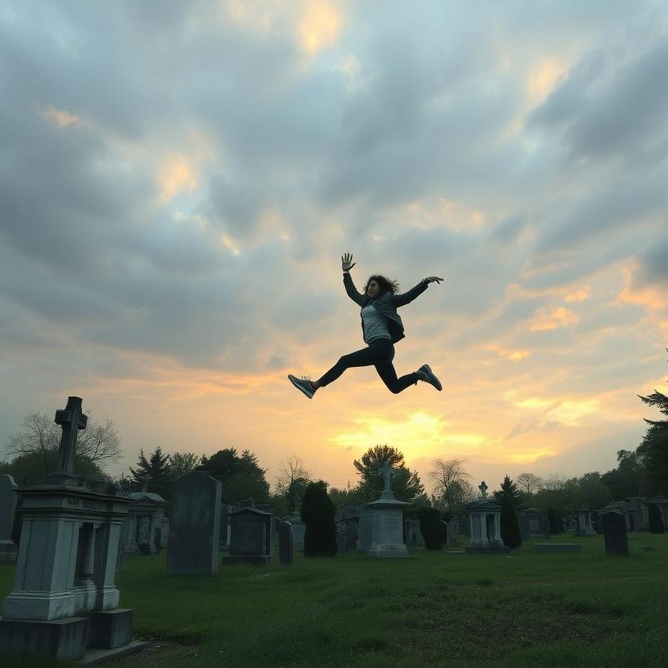 Dream : Jumping over cemeteries in a dream