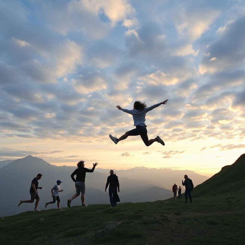 Dream : Jumping over people in a dream