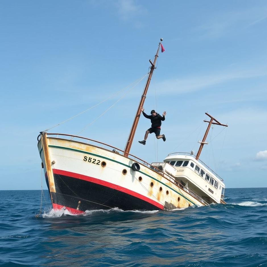 Dream Dictionary : Jumping overboard from sinking ship 