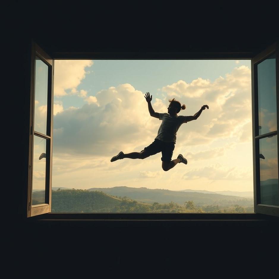 Dream : Jumping through the window in a dream