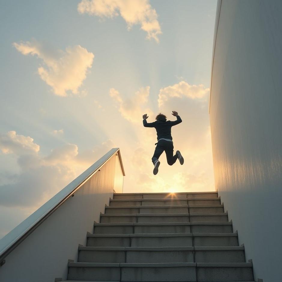 Dream : Jumping up the stairs in a dream