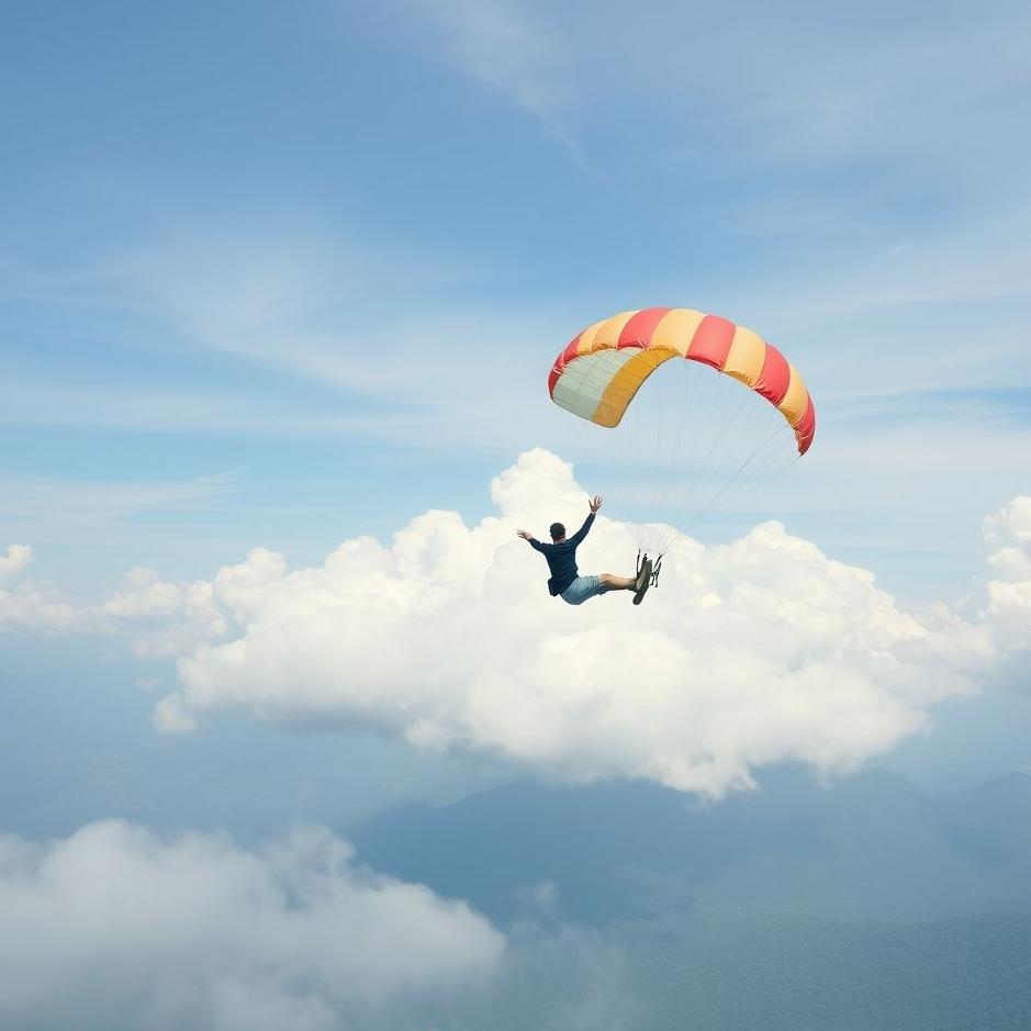 Dream : Jumping with a parachute in a dream