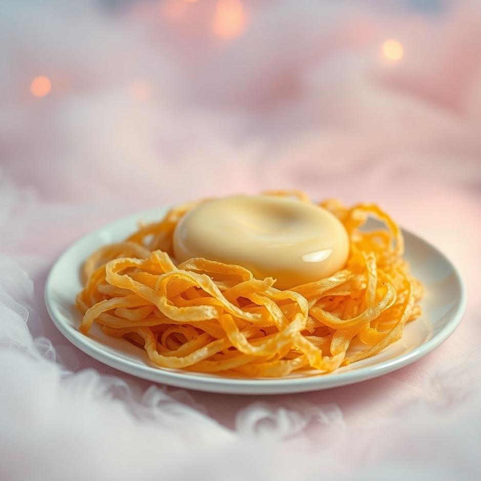 Dream : Kadaif with pudding in a dream