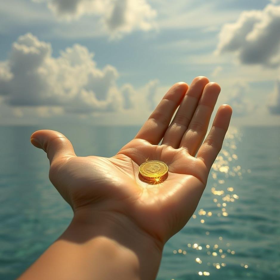 Dream : Keeping gold on the palm in the dream