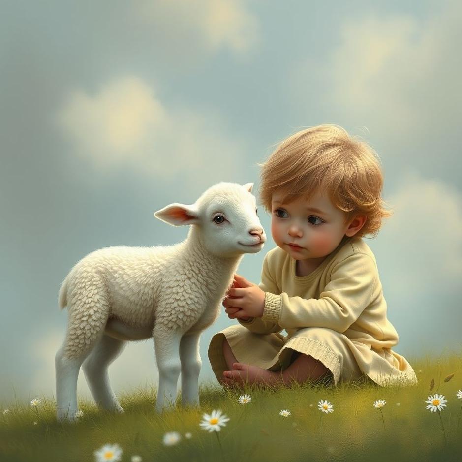 Dream : Kid and a lamb in a dream
