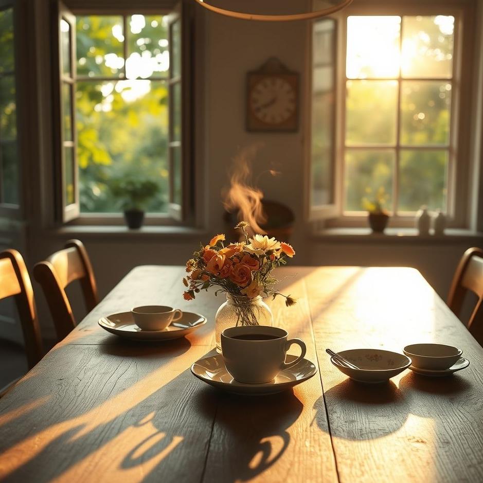 Dream : Kitchen table in a dream
