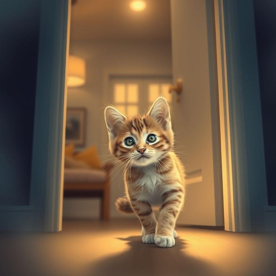 Dream : Kitten entering the house in a dream