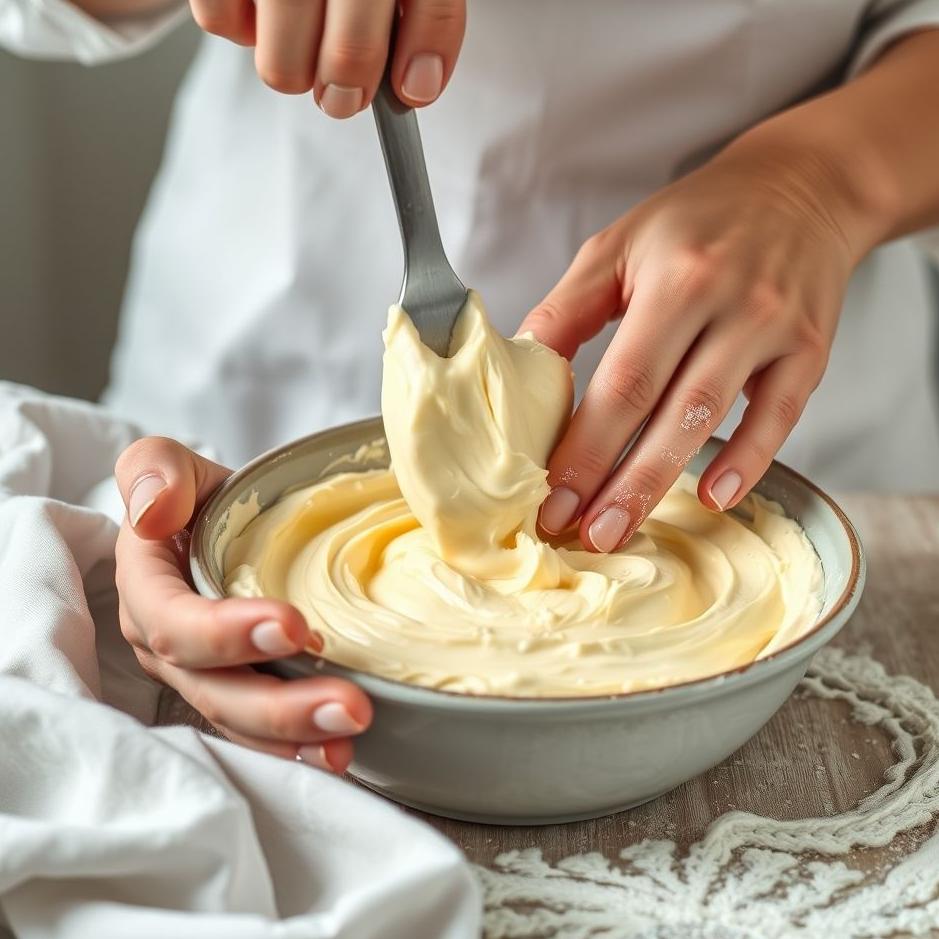 Dream : Kneading clotted cream in a dream