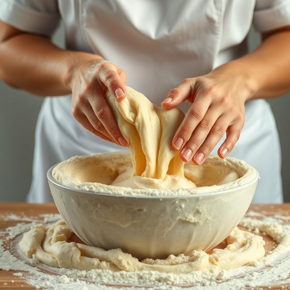 Dream : Kneading dough and seeing it overflowing in a dream
