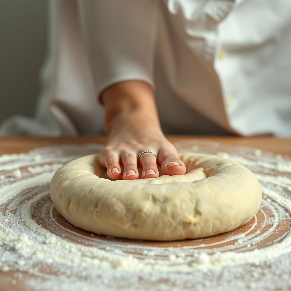 Dream : Kneading dough with foot in the dream