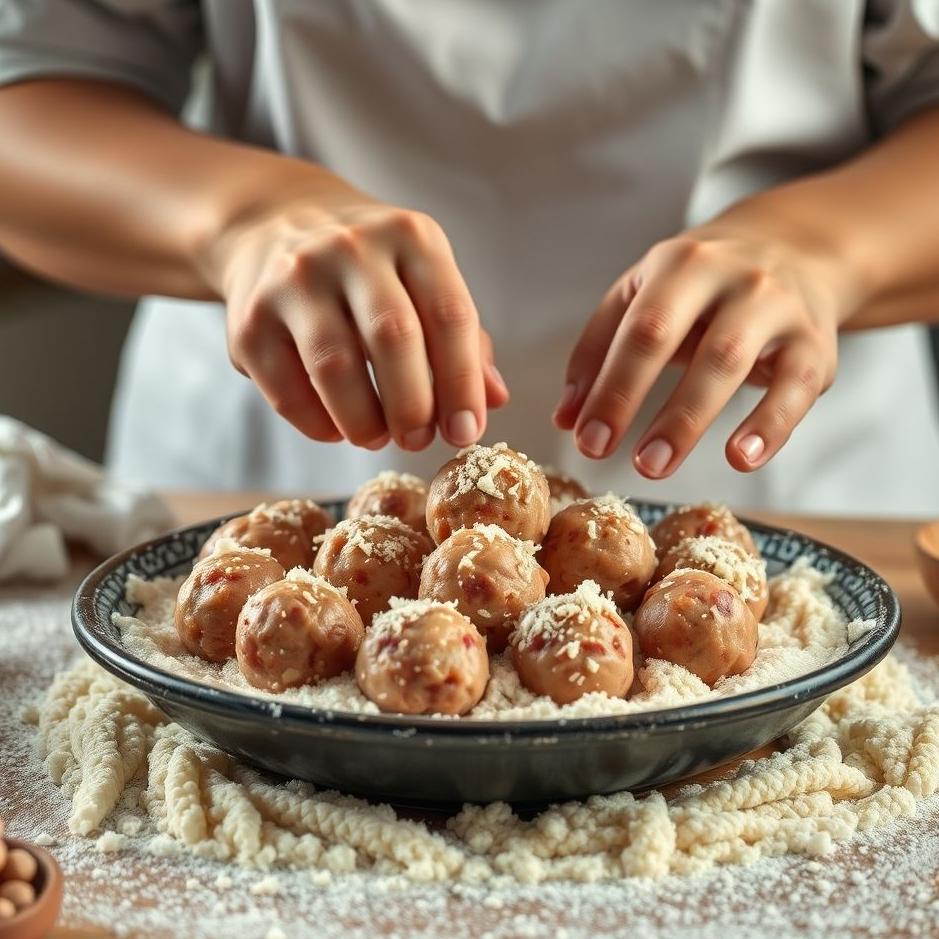 Dream : Kneading meatballs in a dream
