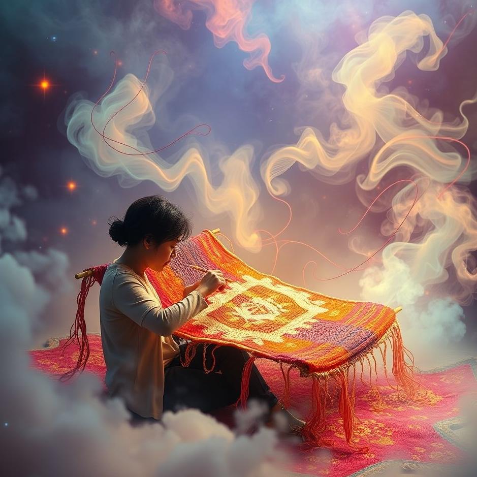 Dream : Knitting a carpet in a dream