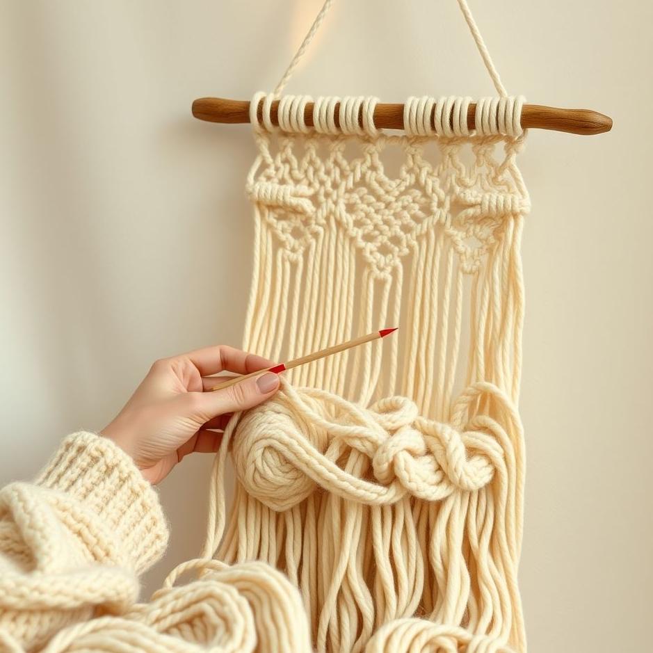 Dream : Knitting macrame in a dream