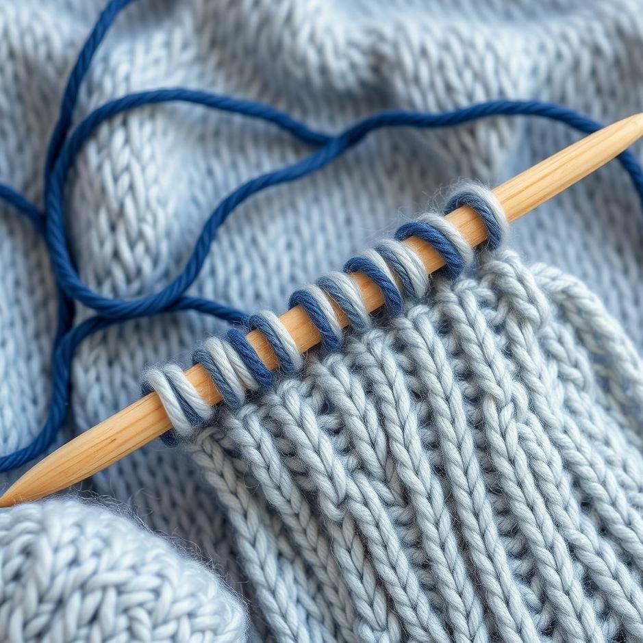 Dream : Knitting with navy blue thread in a dream