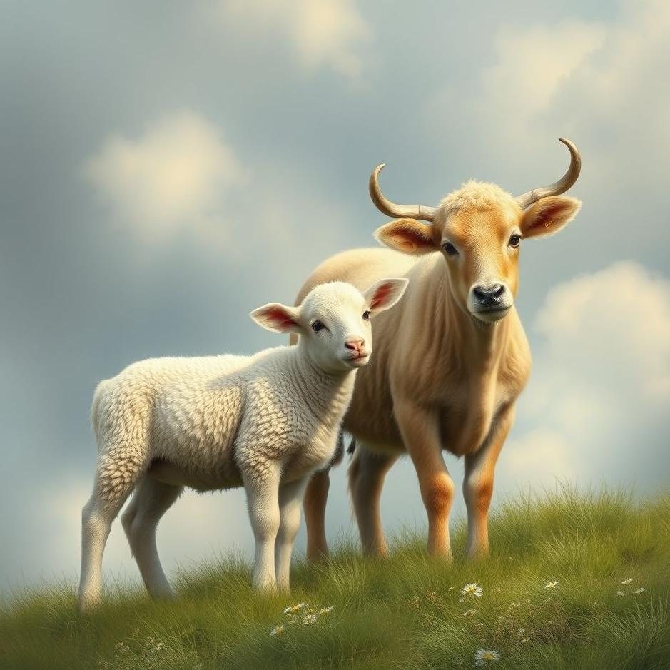 Dream : Lamb and a calf in a dream