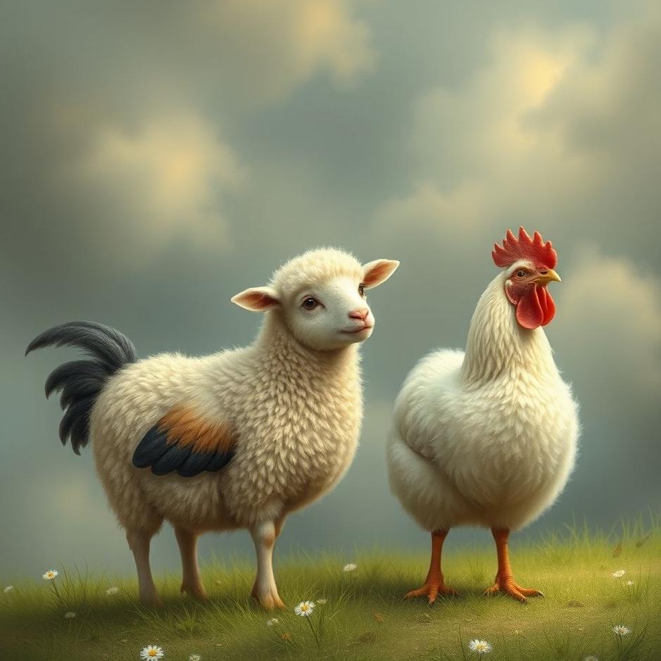 Dream : Lamb and a chicken in a dream
