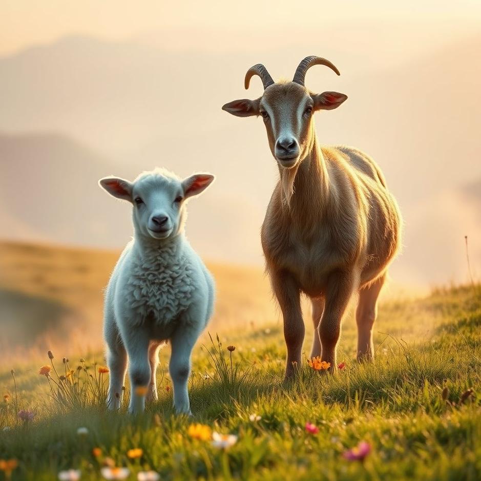 Dream : Lamb and a goat in a dream