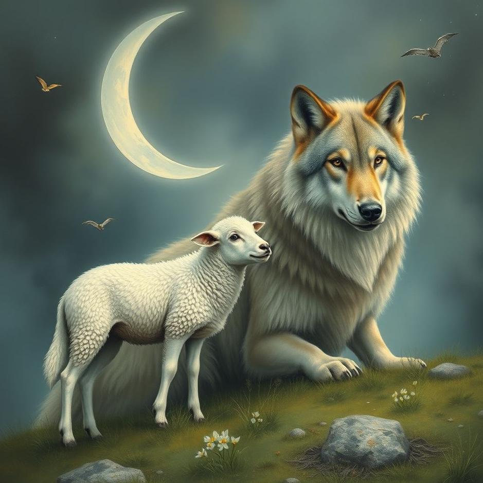 Dream : Lamb and a wolf in a dream