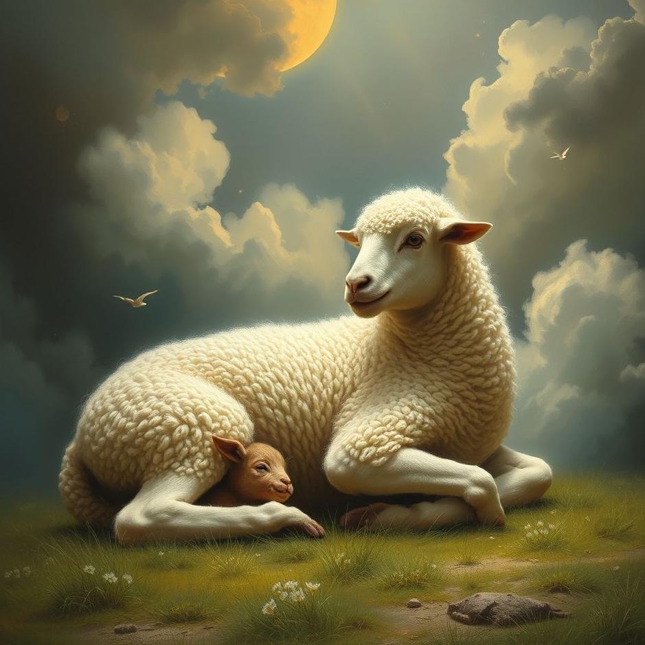 Dream : Lamb giving birth in a dream