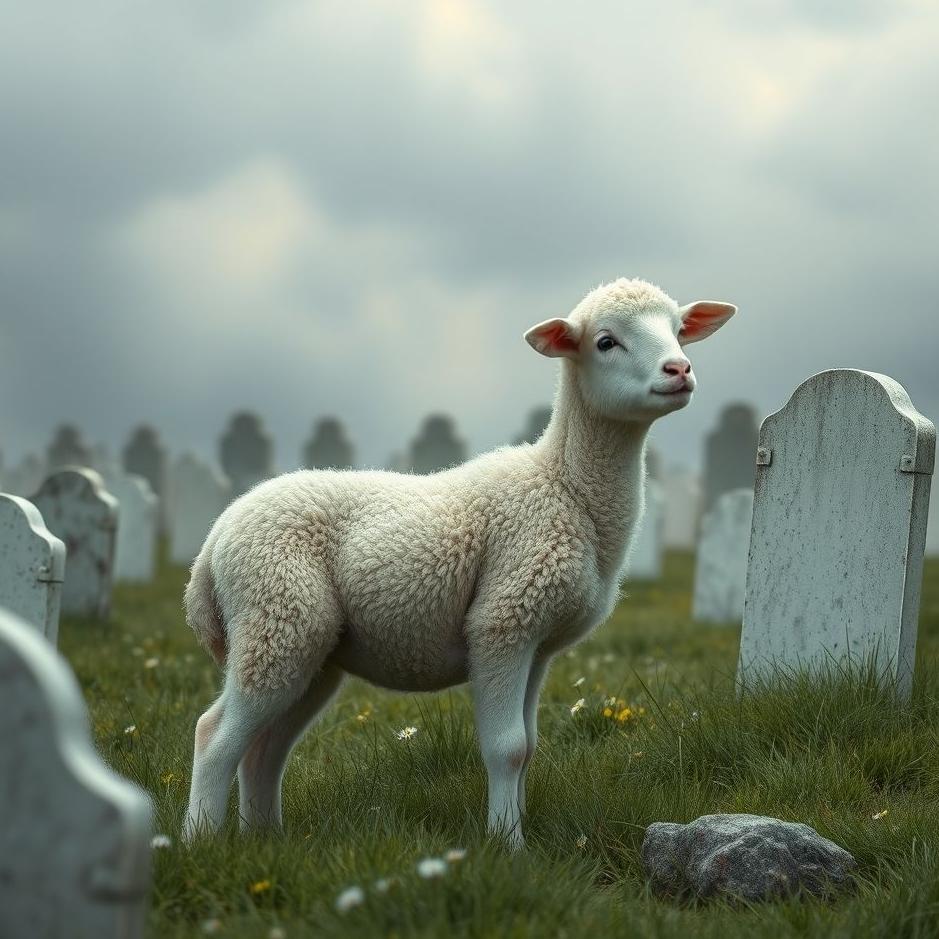 Dream : Lamb in a cemetery in a dream