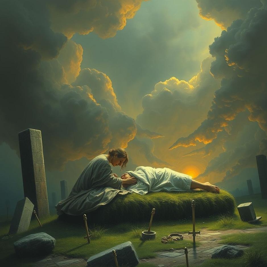 Dream : Lamentation at the grave in a dream