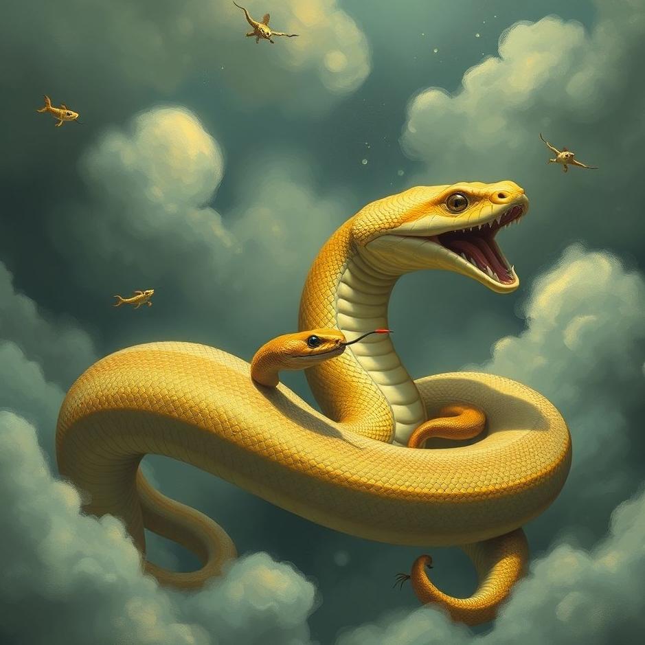 Dream : Large and small snakes in a dream