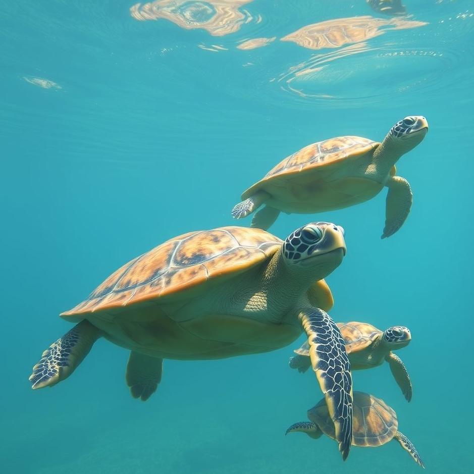 Dream : Large and small turtles in a dream