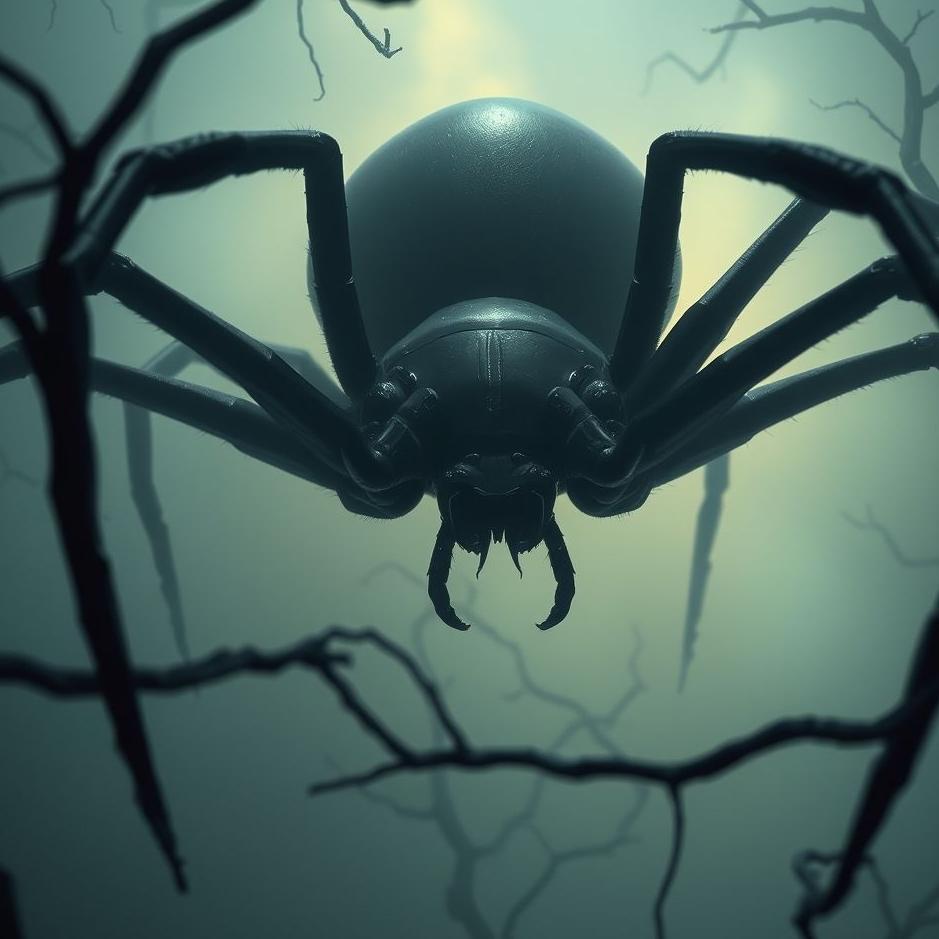 Dream : Large black spider in a dream