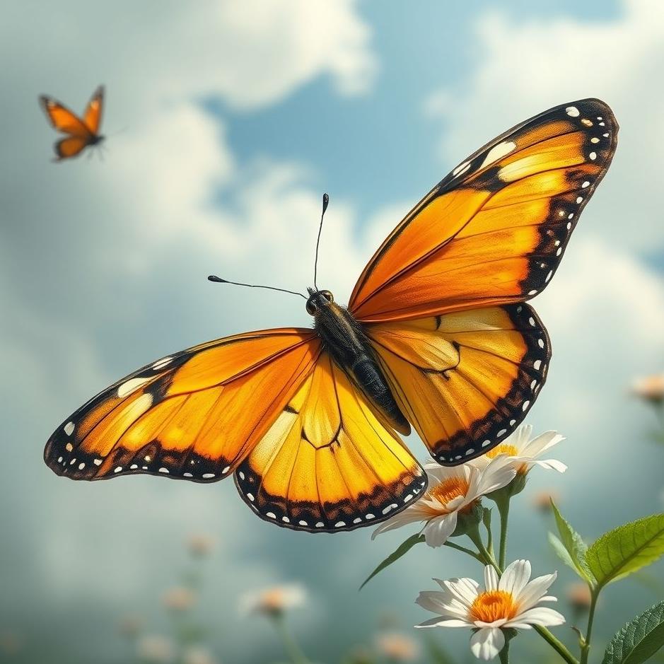 Dream : Large butterfly in a dream