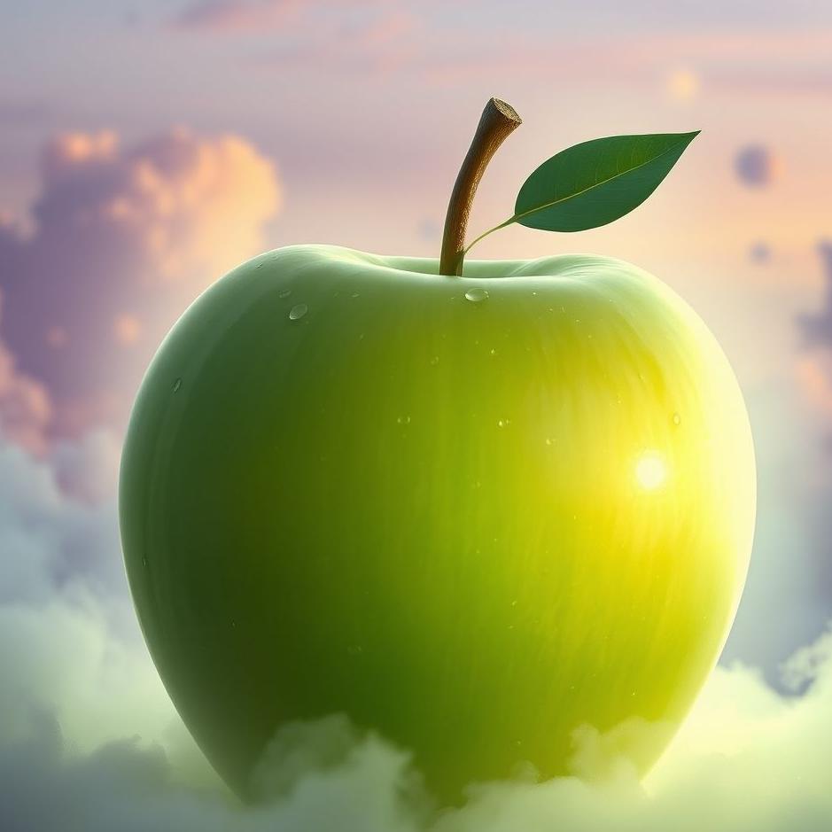 Dream : Large green apple in a dream