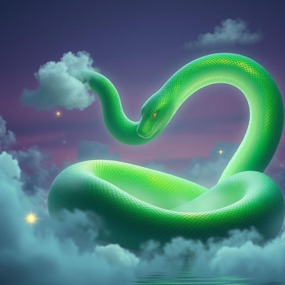 Dream : Large green snake in a dream