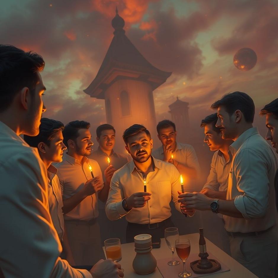 Dream : Large number of male guests in a dream