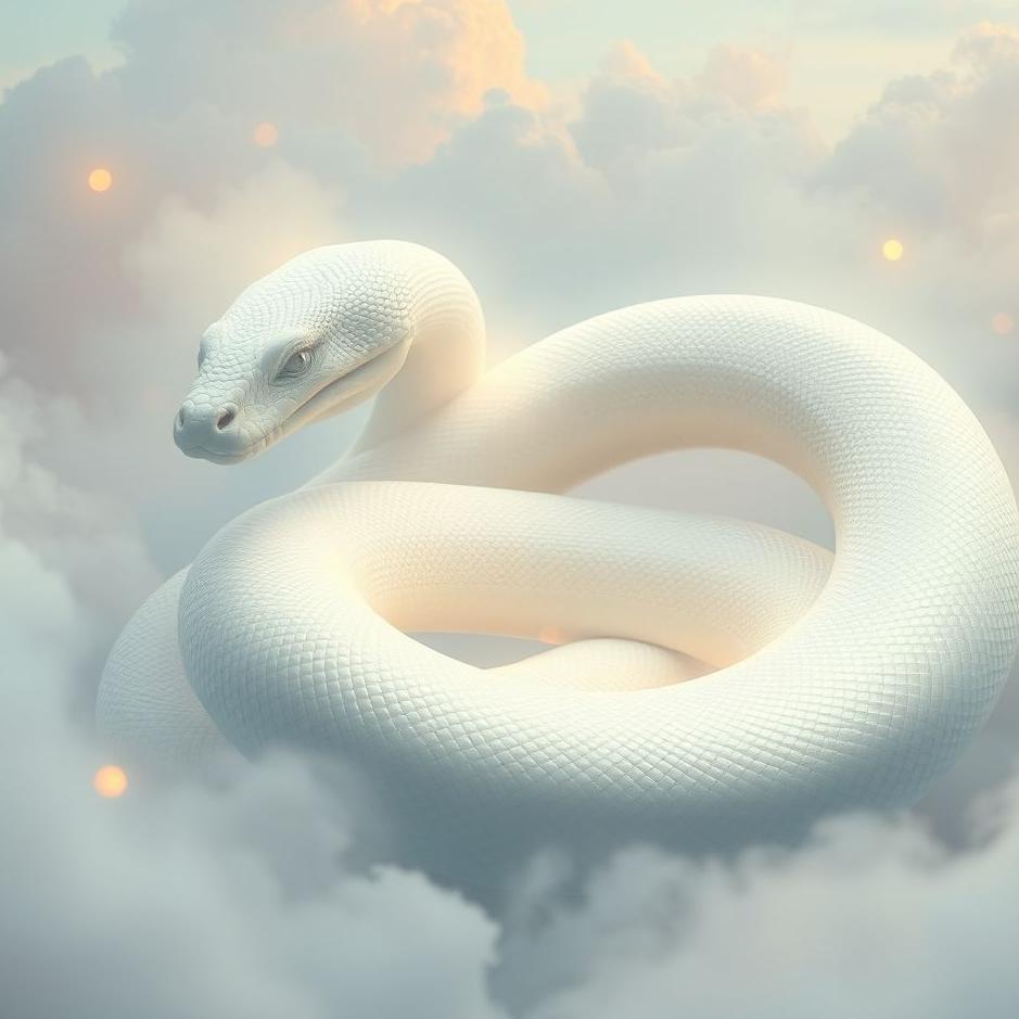 Dream : Large white snake in a dream