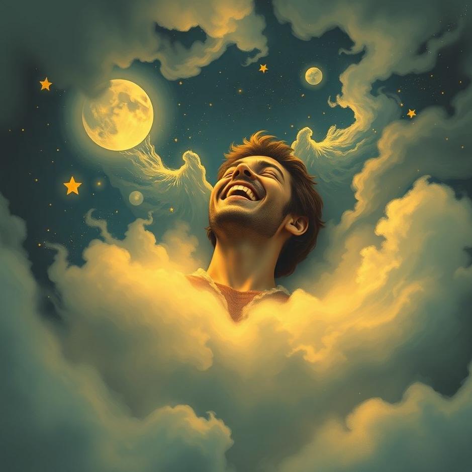 Dream : Laughing man in a dream