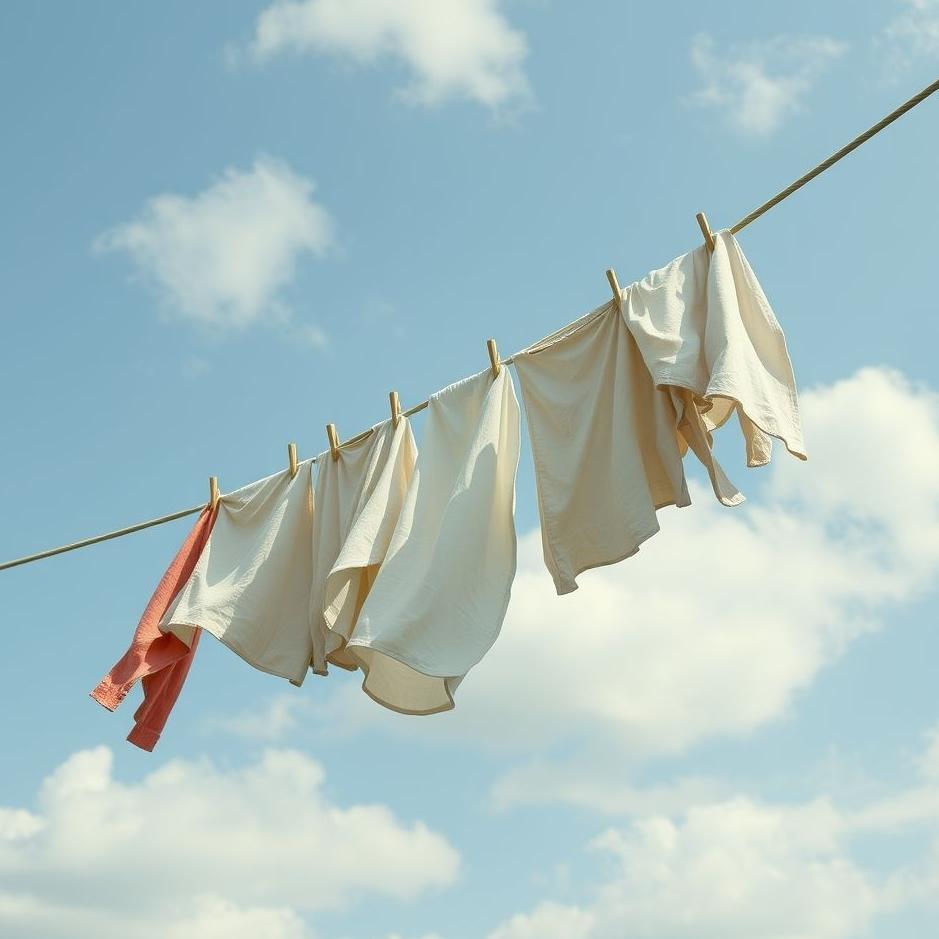 Dream : Laundry dropping from a rope in a dream