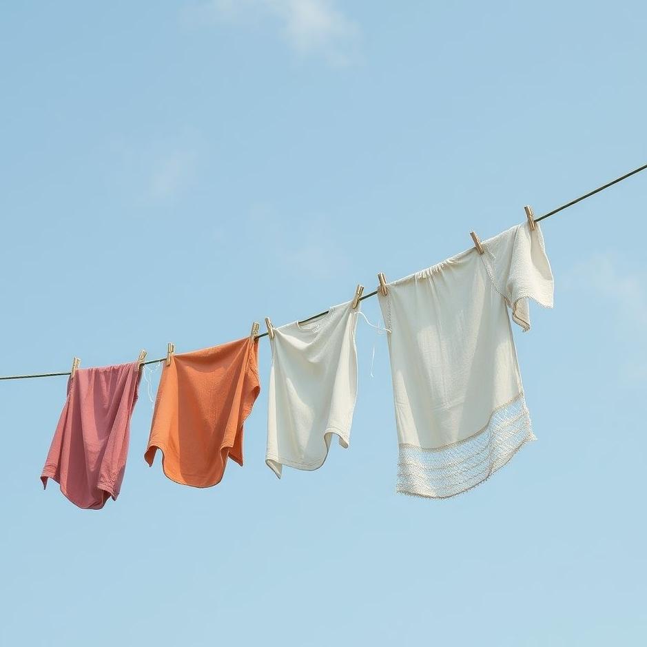 Dream : Laundry strung on a rope in a dream
