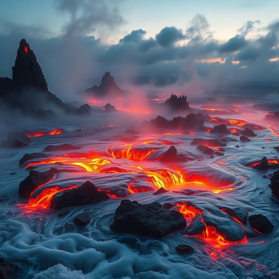 Dream : Lava and water in a dream