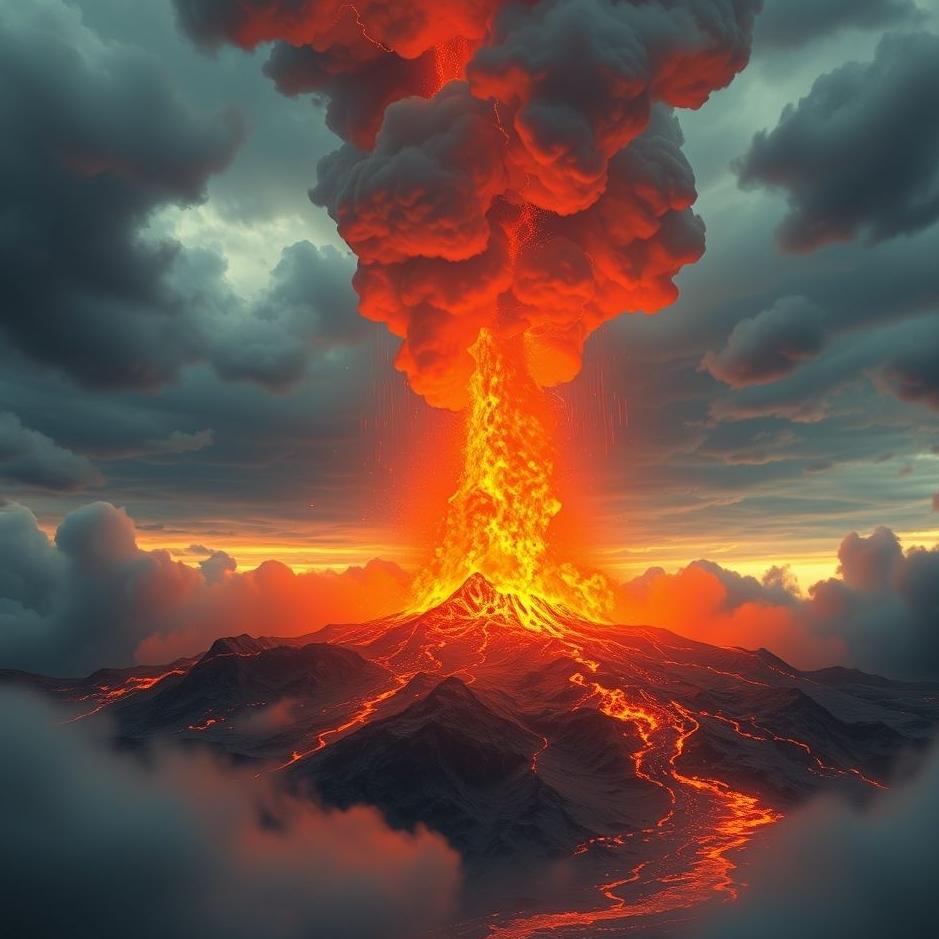 Dream : Lava falling from the sky in a dream