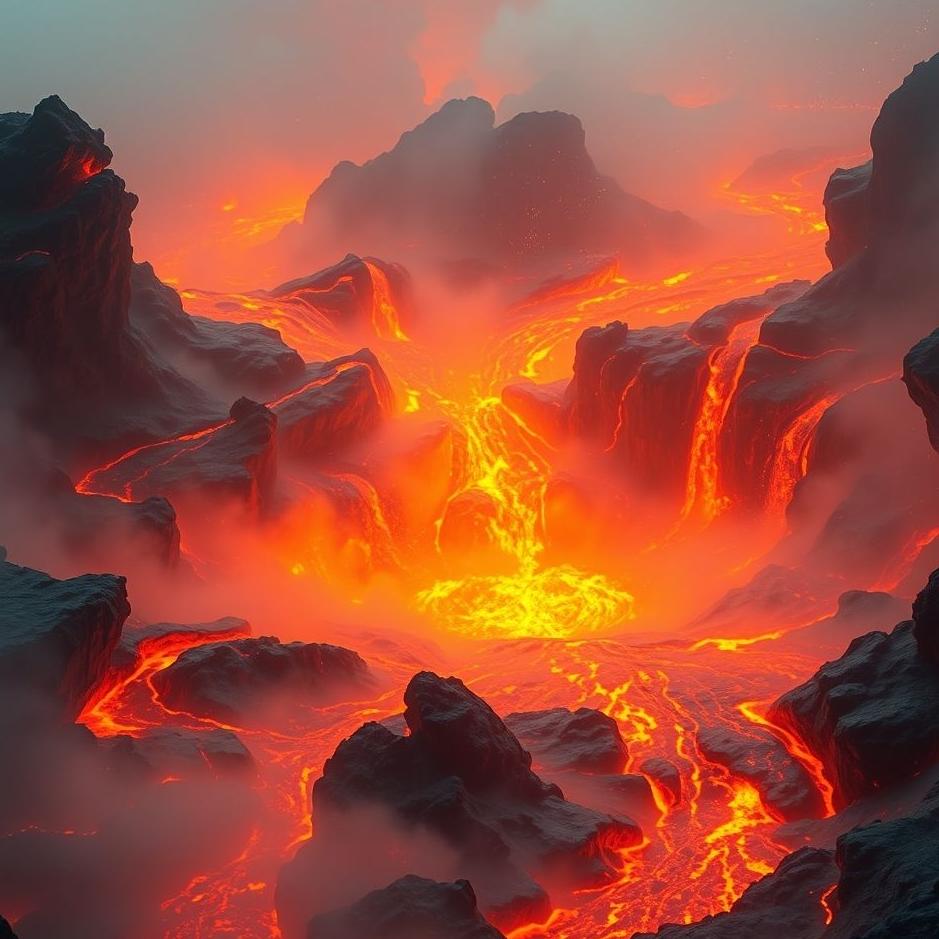 Dream : Lava fire in a dream