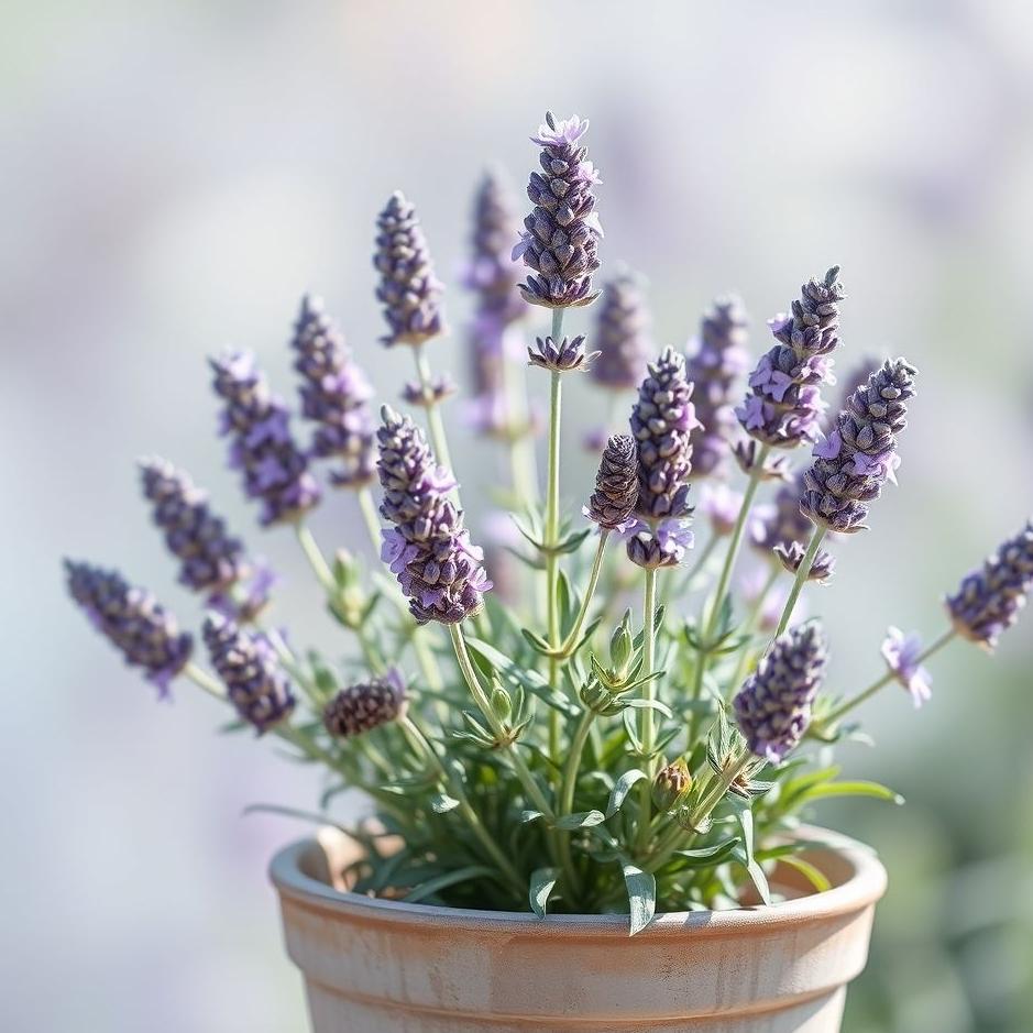 Dream : Lavender flowers in a pot in a dream