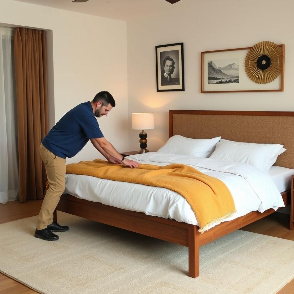 Dream : Laying a bed for a guest