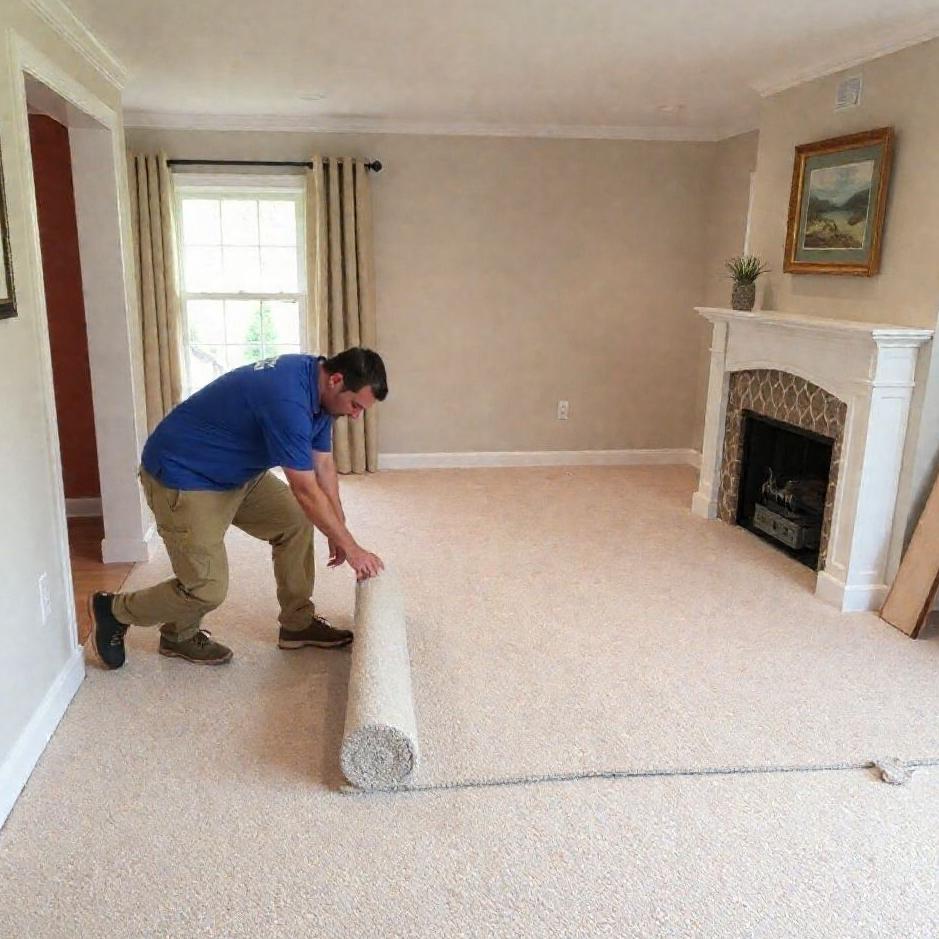 Dream : Laying a new carpet in the house